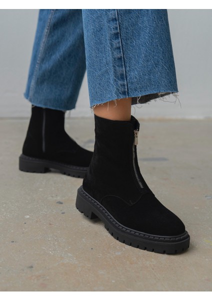 Sully Siyah Süet Hakiki Deri Kadın Bot indirimleri