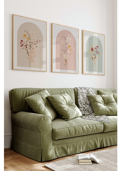 Ahşap Çerçeveli Mdf Tablo Seti Salon ve Oturma Odası Için ÇT3089 23 x 32 fiyatları