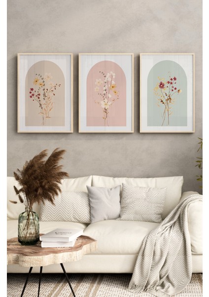 Ahşap Çerçeveli Mdf Tablo Seti Salon ve Oturma Odası Için ÇT3089 23 x 32 modelleri