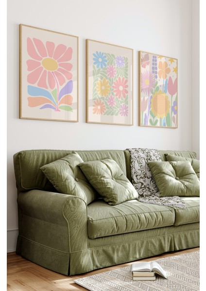 Ahşap Çerçeveli Mdf Tablo Seti Salon ve Oturma Odası Için ÇT3096 23 x 32 modelleri