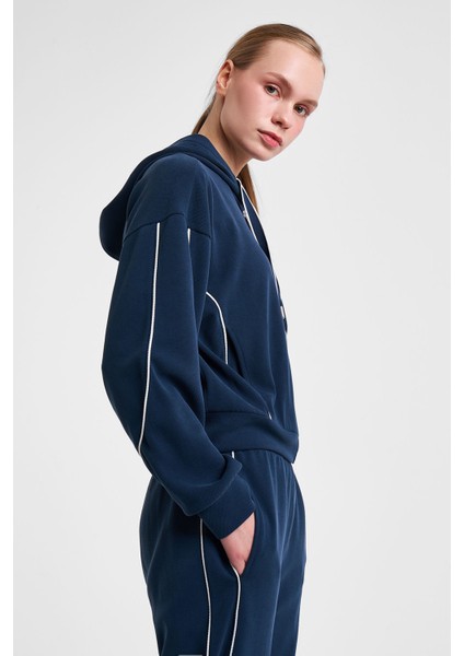 Kadın Fermuarlı Kapüşonlu Sweatshirt 25N-2113 fiyatları