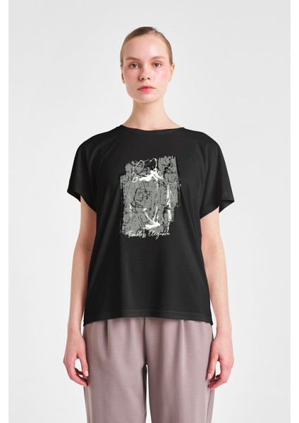 Kadın Kısa Kollu T-Shirt 25N-2118