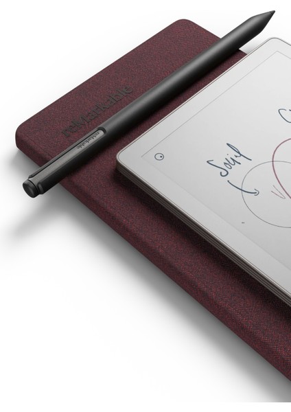 Paper Pro Move + Marker Plus Kalem + Mozaik Dokuma Burgundy Kılıf