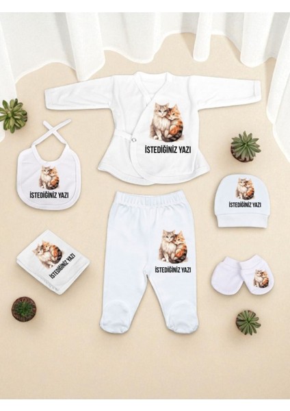 Sarılan Kediler Bebek Hastane Çıkışı Kız Bebek Erkek Bebek Hastane Çıkışı Yenidoğan Bebek Kıyafeti