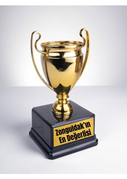 Zonguldak'ın En Değerlisi Yazılı Ödül Başarı Şampiyonluk Kupası 23 cm Zonguldaklıya Hediye
