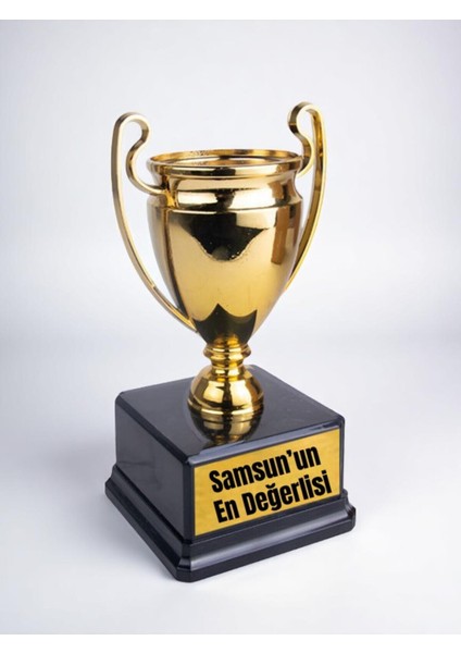 Samsun'un En Değerlisi Yazılı Ödül Başarı Şampiyonluk Kupası 23 cm Samsunluya Hediye