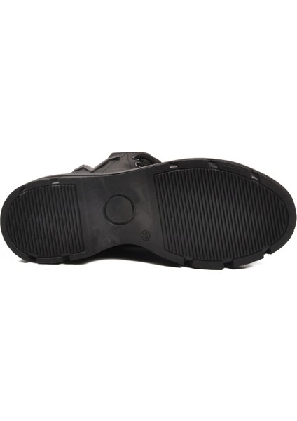 Siyah Cilt Bağcıklı Fermuarlı Polarlı Kaymaz Kadın Bot 351071 Z indirimleri