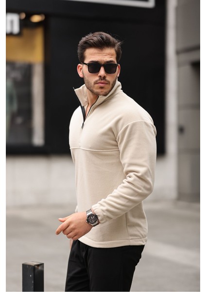 Yarım Fermuarlı Polar Sweatshirt modelleri