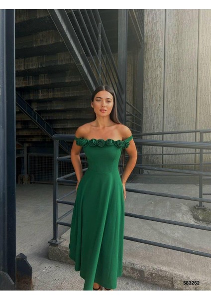 Gül Yaka A Model Midi Elbise fiyatları