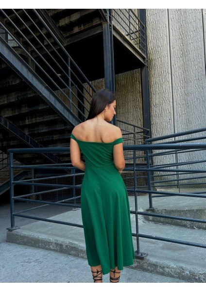 Gül Yaka A Model Midi Elbise fırsatları