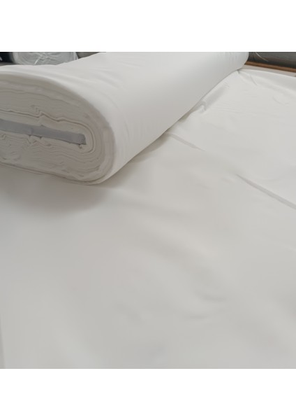 Ipek Düz Tül Perde - Ekru Beyaz - Pileli Dikim 1x2,5 Pile - IPK500