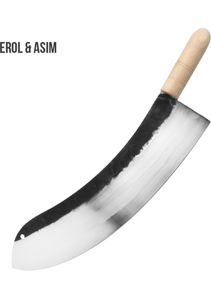 Ahşap Saplı Karbon Çelik Zırh 55 cm