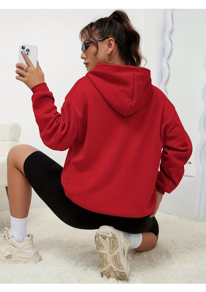 Kadın Baskılı Sweatshırt 3 Iplik Kaliteli Kumaş Oversıze Kesim fiyatları