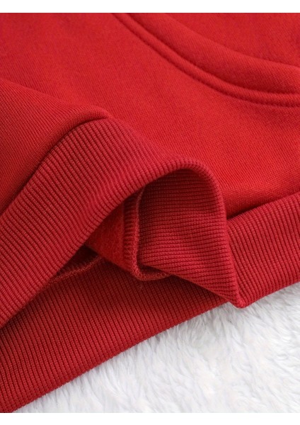 Kadın Baskılı Sweatshırt 3 Iplik Kaliteli Kumaş Oversıze Kesim fırsatları