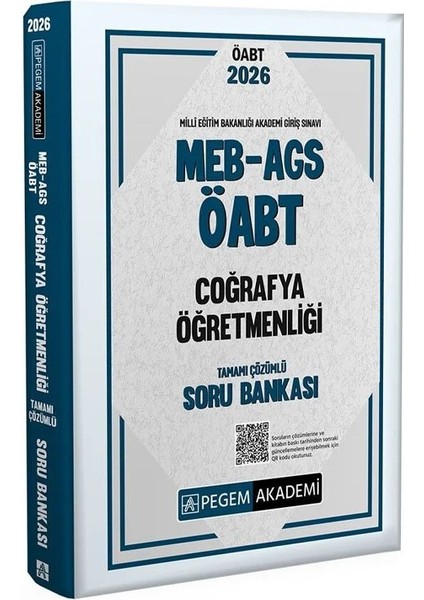 Pegem 2026 Öabt Meb-Ags Coğrafya Öğretmenliği Soru Bankası Çözümlü