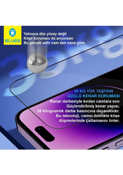 Sapphire Privacy iPhone 17 Uyumlu Aparatlı 9 Mohs %99.99 Orijinal Safir Hayalet Ekran Koruyucu
