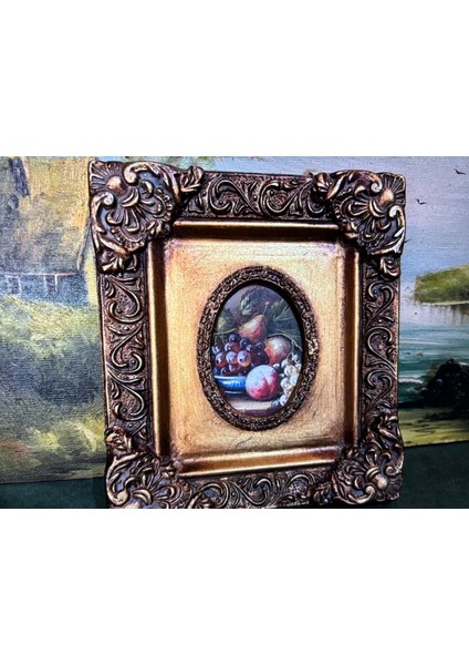 Çerçevesinde Küçük Boy Yağlıboya Avrupa Resim 21 cm 19 cm Ölçülerinde fiyatları