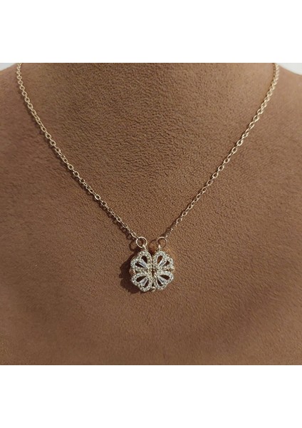 Zirkon Taşlı Kalpli Yonca Kolye: Hem Aşk Hem Şans Yanı Başınızda! modelleri