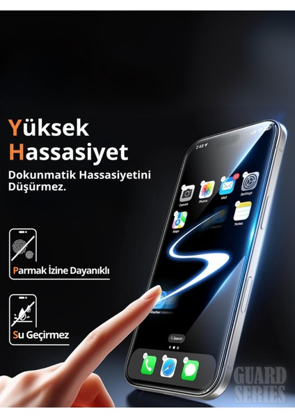 (3'lü Guard Hayalet) iPhone 17 Pro Max Uyumlu Hayalet 6d Tam Kaplayan Temperli Cam Ekran Koruyucu indirimleri