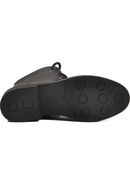 Siyah Bağcıklı Fermuarlı Kaymaz Kadın Bot 284098 Z indirimleri