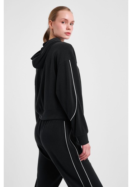 Kadın Fermuarlı Kapüşonlu Sweatshirt 25N-2113 fiyatları