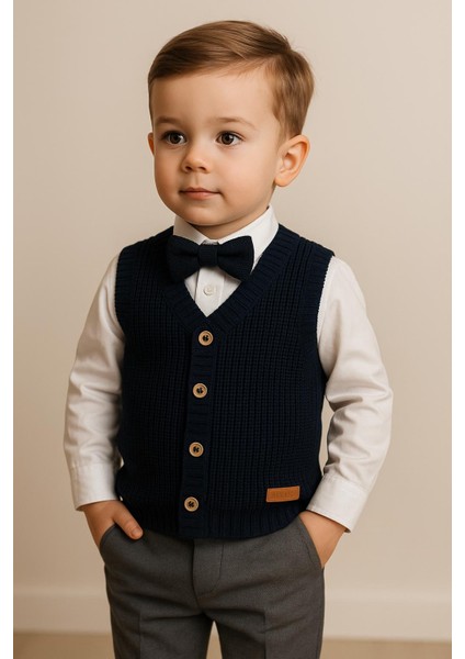 Erkek Çocuk Selanik Örgü Yelek – Esnek ve Şık – 0-5 Yaş fiyatları