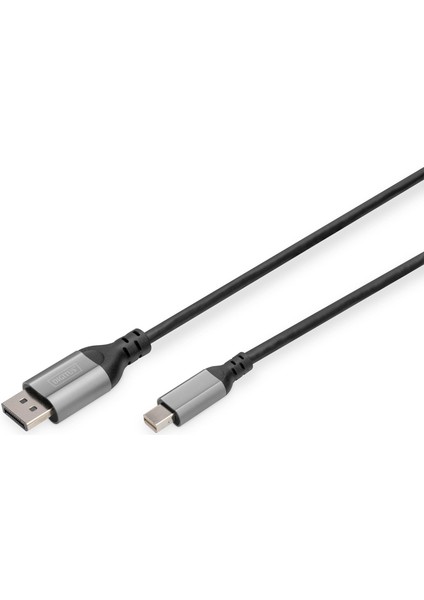 Dıgıtus 8k Displayport Adapter Cable, Mini Dp To Dp M/m, 2.0m, Alu Housing, UHD 8k, Dp 1.4, Bl