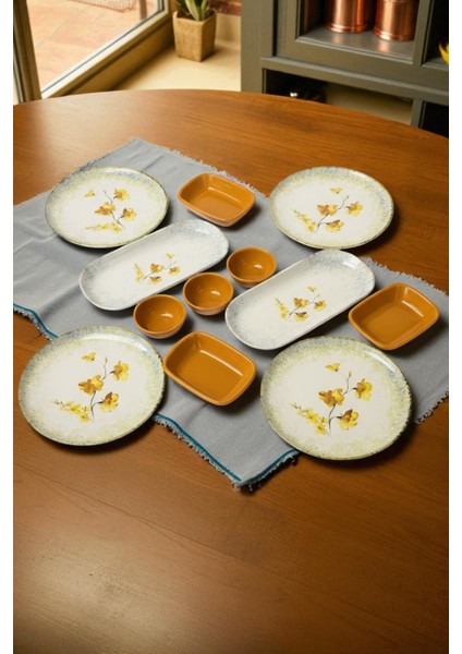 Hercai 12 Parça 4 Kişilik Kahvaltı Takımı / Kahvaltılık Sunum Seti