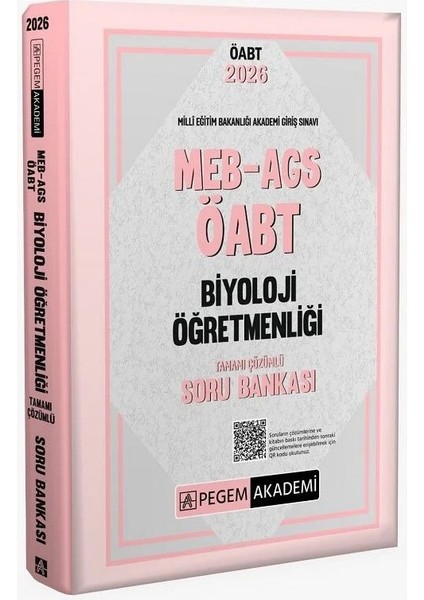 Pegem 2026 Öabt Meb-Ags Biyoloji Öğretmenliği Soru Bankası Çözümlü