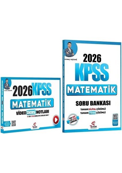 Tekrar Akademi 2026 Kpss Matematik Video Ders Notları + Soru Bankası 2 Li Set