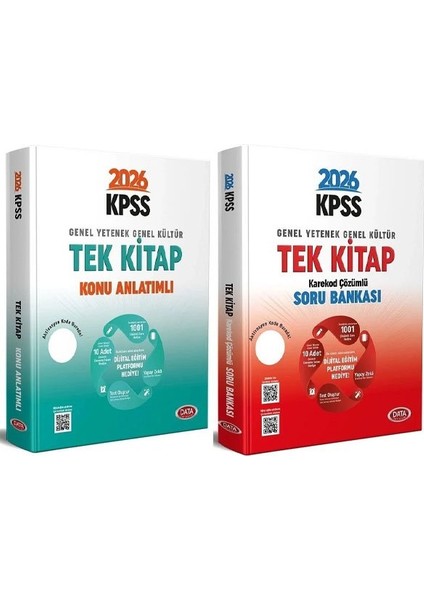 Data 2026 Kpss Genel Yetenek Genel Kültür Konu Anlatımlı + Soru Bankası 2 Li Set