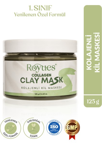 Kolajen Kil Maskesi - Leke ve Siyah Nokta Giderici Yüz Maskesi Collagen Clay Mask 125G