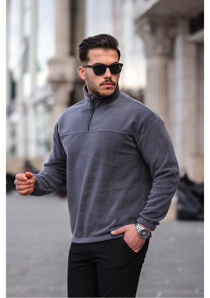 Yarım Fermuarlı Polar Sweatshirt modelleri