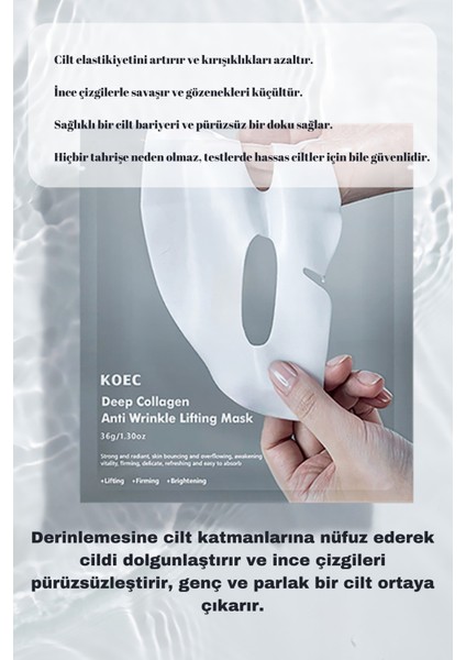 Bio Kolajen Şeffaf Kore Maskesi - Akne Karşıtı, Yatıştırıcı, Parlaklık ve Nemlendirme Etkili modelleri