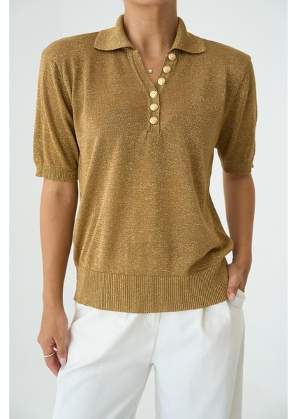 TK251111 Qustyle Simli Triko Kazak fiyatları