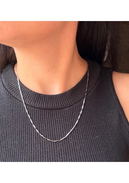 Xuping Ince Çubuk Model Silver Zincir Kolye fiyatları