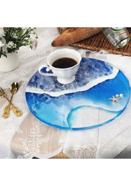 Epoksi Silikon Kalıp Yerli Üretim Yuvarlak Tepsi Kalıbı Düz 23 cm modelleri