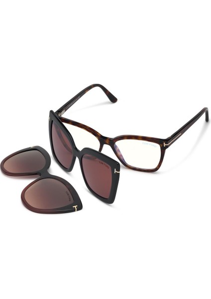Ft 5641-B 054 53 Tom Ford Çift Klipsli (Clip-On) Güneş Gözlüğü
