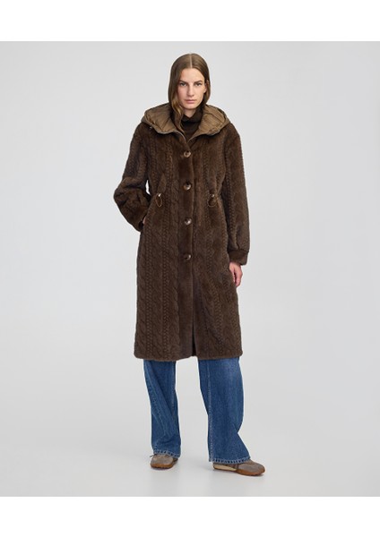 Dokulu Teknik Kumaş Mix Kaban IW6250008045014