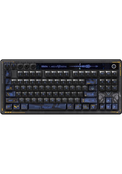 Retro 87 Mekanik Klavye Mecha Break Panther Edition Bluetooth/2.4g/usb-C Kablosuz Oyuncu Klavyesi Lisanslı Windows ve Android fiyatları