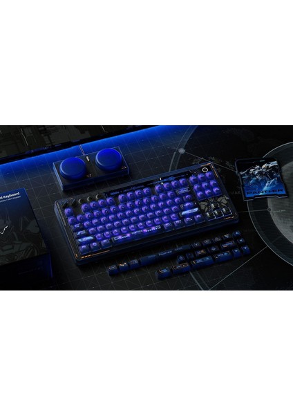 Retro 87 Mekanik Klavye Mecha Break Panther Edition Bluetooth/2.4g/usb-C Kablosuz Oyuncu Klavyesi Lisanslı Windows ve Android modelleri