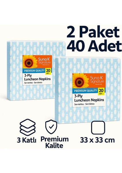 Suna K Signature Collection – Premium Desenli Peçete