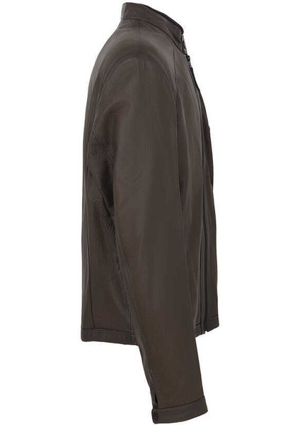 Haki Hakiki Deri Erkek Hakiki Deri Mont - E22BDM310382-R2X