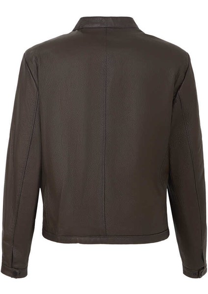 Haki Hakiki Deri Erkek Hakiki Deri Mont - E22BDM310382-R2X