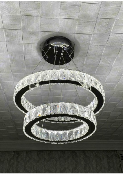 Plaket Kristal Taş Işlemeli Krom Paslanmaz Ledli 30-40 cm modelleri