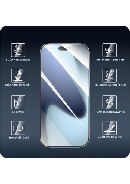 iPhone 17 Pro Max Uyumlu Hd+ 0,26MM 9h Temperli Cam Ekran Koruyucu fiyatları