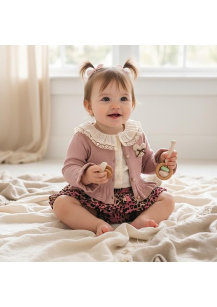 Kız Bebek Rose Poposu Fırfırlı 3'lü Takım CMN-3738 fiyatları