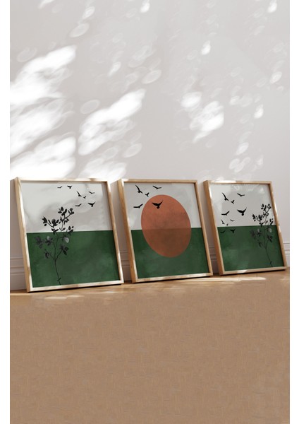 Ahşap Çerçeveli Mdf Kare Tablo Seti Salon ve Oturma Odası Için KR4007 23 x 23 fiyatları