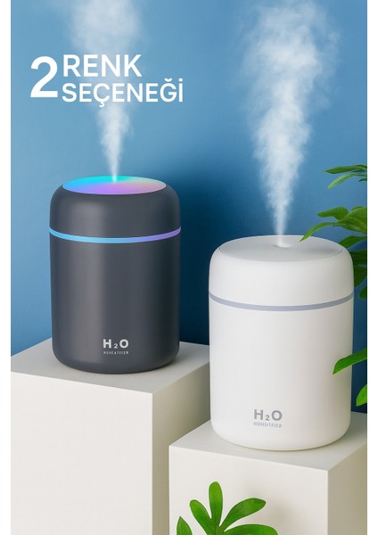 LED Işıklı Mini Taşınabilir Oda Hava Nemlendirici & Buhar Makinesi H2O fırsatları