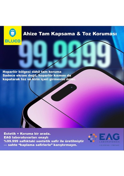 Sapphire Privacy iPhone 17 Pro Uyumlu Aparatlı 9 Mohs %99.99 Orijinal Safir Hayalet Ekran Koruyucu fırsatları